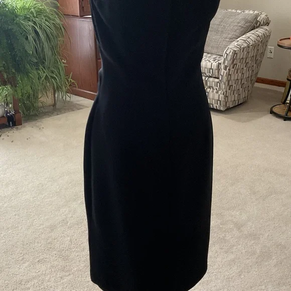 Donna Morgan Black Backless Halter Dress AND a Calvin Klein Coat - Picture 5 of 15